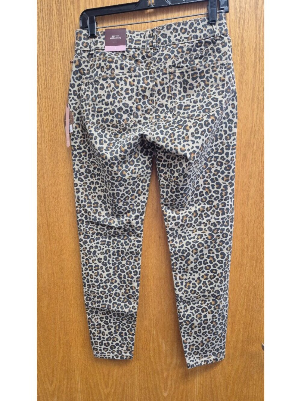 Knox Rose Womens Leopard Print Ankle Skinny Pants Size 8 Comfort Waist Stretch F - Picture 11 of 12